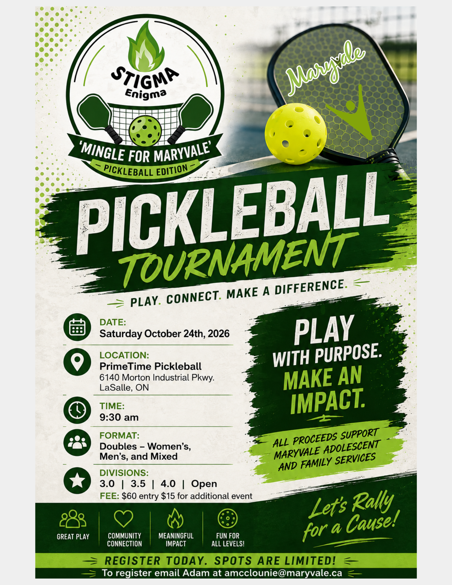 Stigma Enigma 'Mingle for Maryvale': Pickleball Edition